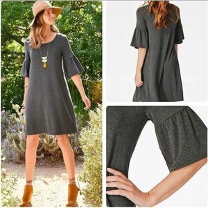 Matilda Jane Live To Teach Shift Dress, Charcoal Gray, Size Small